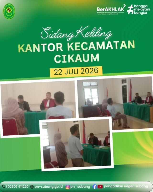 Sidang Keliling di Kec. Kaum